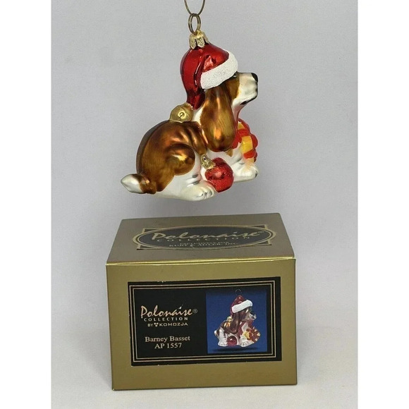 RARE Kurt Adler POLONAISE KOMOZJA BARNEY BASSET AP1557 Ornament NEW WITH BOX - Picture 10 of 16